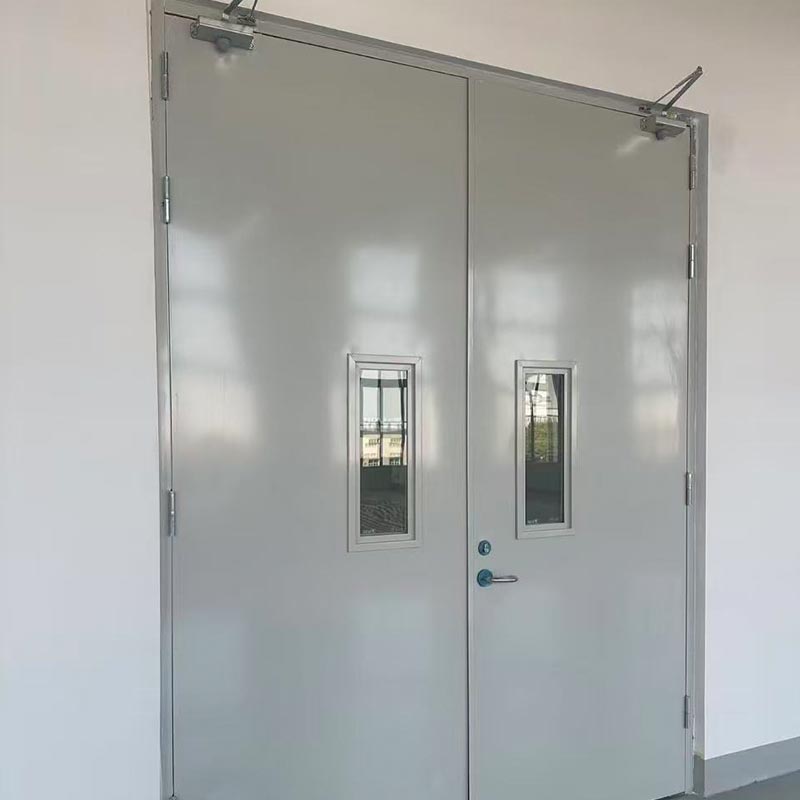 Porta ignífuga de aceiro illado resistente para planta industrial